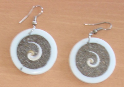 shell eyes helmet earring