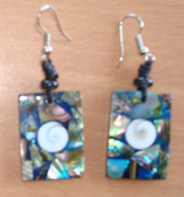 mosaic squere earring