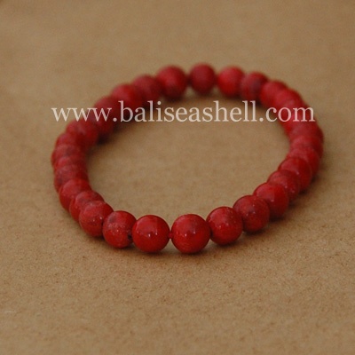 red coral bracelet bead from bali