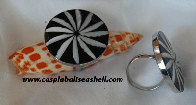 seashell cut ring from indonesia