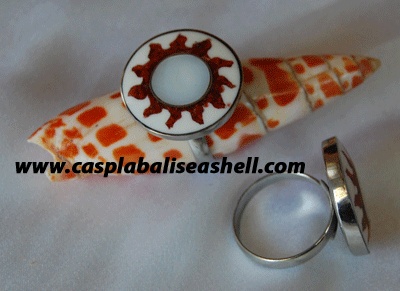 seashell RING with stainless