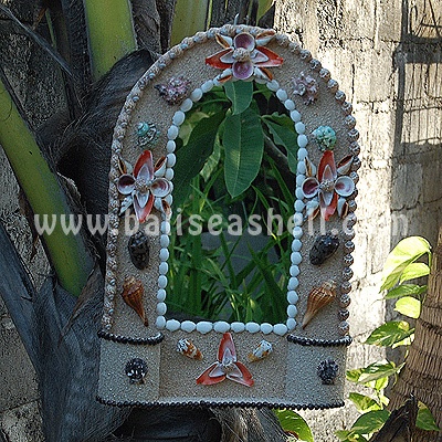 mirror shell frame natural