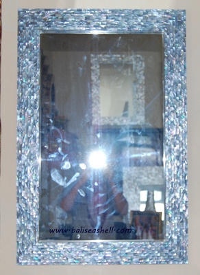 mirror frame from abalone shell