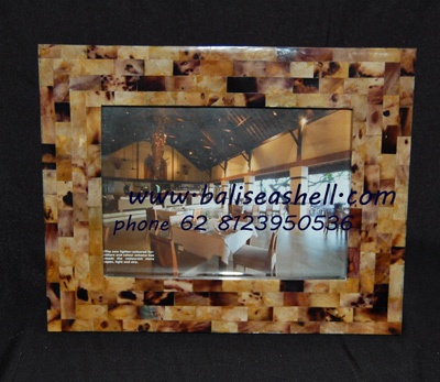 frame photo shell brown pen lip