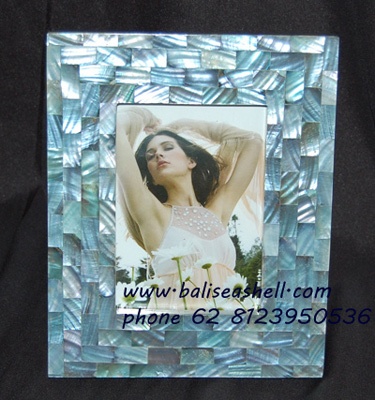 photo frame from shell abalone small
