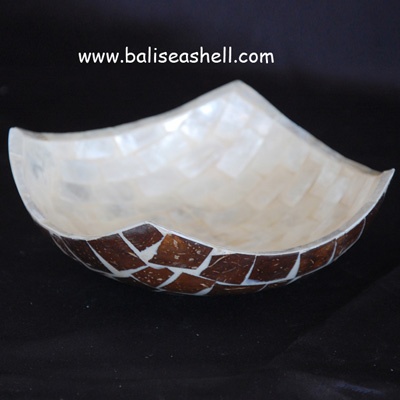 seashell handicrafts made from bali white color