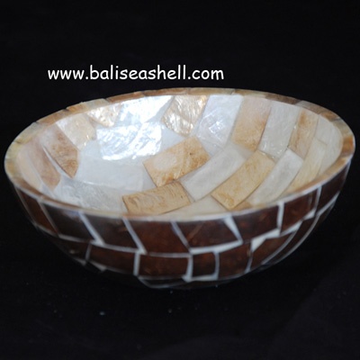 coco button bowl with shell capis mix color