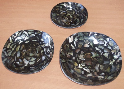 bowl set mosaic black mop
