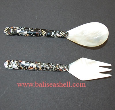 seashell spoon art from bali