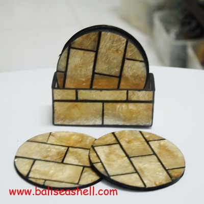mosaic crafts inlay coaster shell
