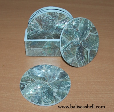 abalone glass ware set 6 pcs