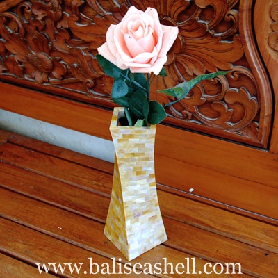 gold mop shell pearl vases