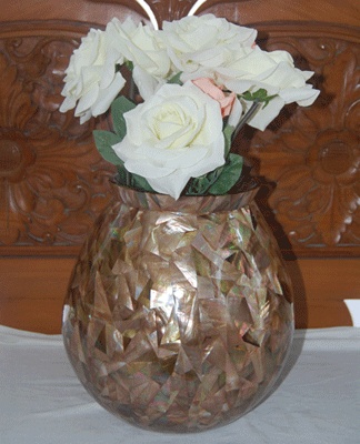 shell vases indonesia
