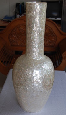 mother of pearl crafts vases