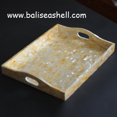 trey made from gold mixed mother of pearl