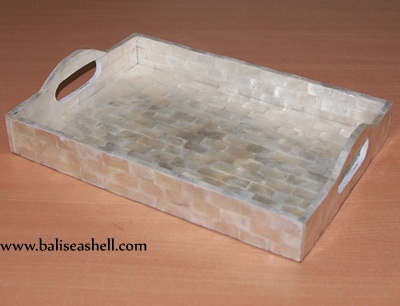 capis shell trey art inlay tableware