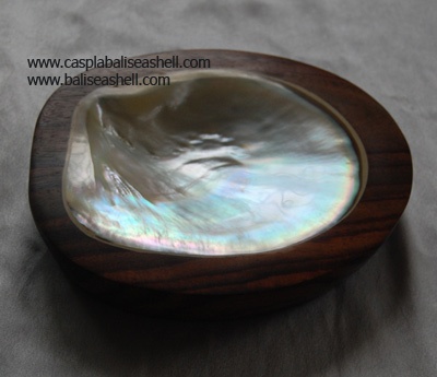 shell mop disc art with wood