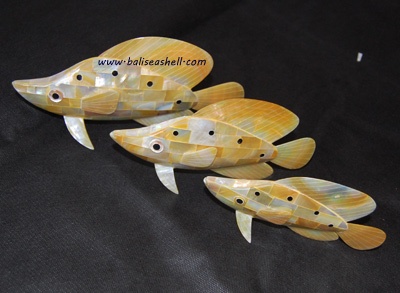 shell crafts for fish art style