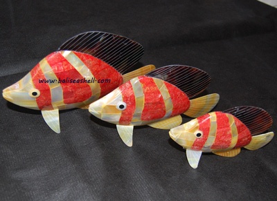 fish crafts gifts ornament with shell