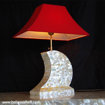 mixed mop pearl shell lamp table art