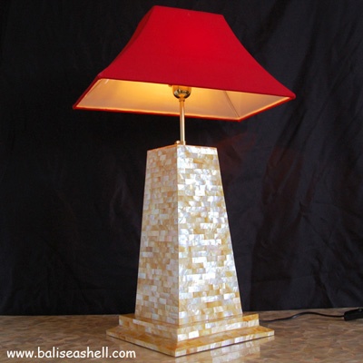 mixed mop pearl shell lamp table art