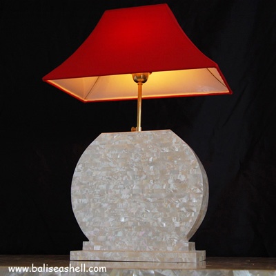 white mop shell lamp pearl