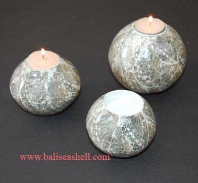 abalone shell mosaic candle dinner light box