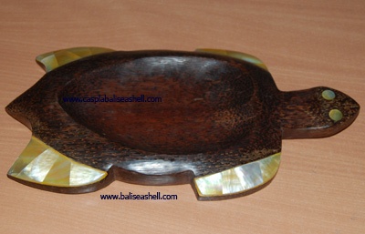 plate coco tree with inlay shell