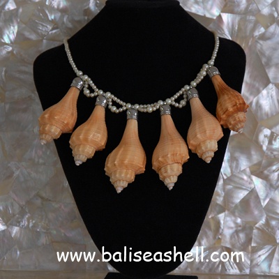 shell natural shape art jewelry necklace