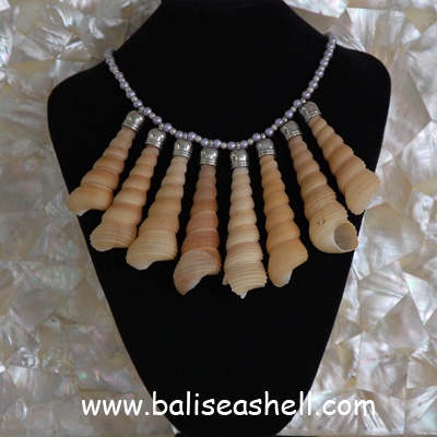 seashell necklace art jewelry