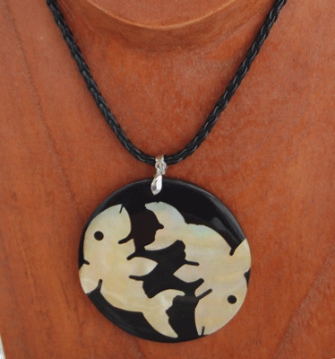 Necklace shell resin