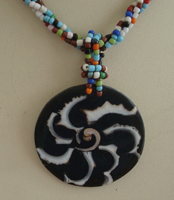 mosaic conus shell necklace