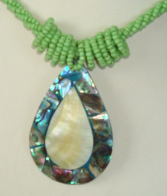 paua and mop necklace