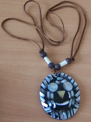 shell mosaic necklace