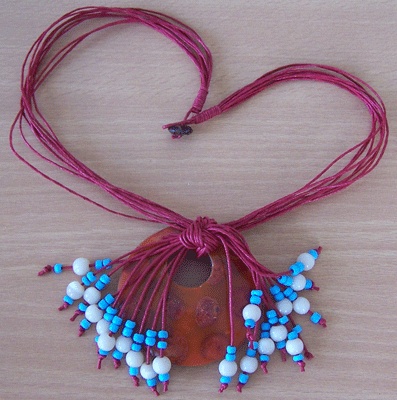 necklace with shell coral