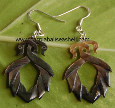 silver earring amde from bali