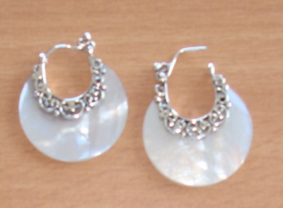 shell earring silver