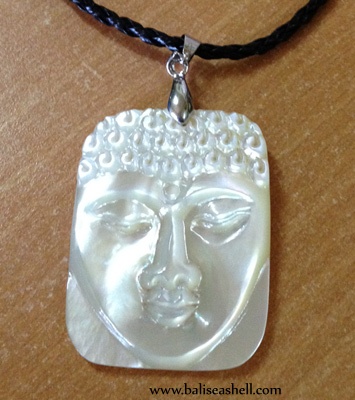 budha face pendants from mop shell