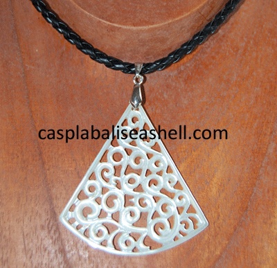 mother of pearl necklace charm