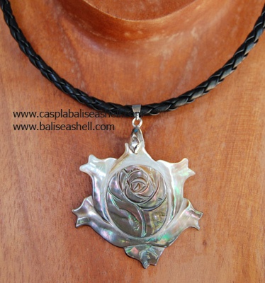 black mop flower art carving pendants