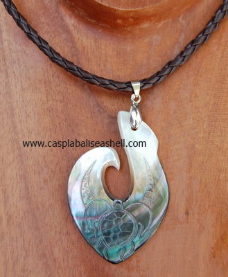 necklace shell hook carving art