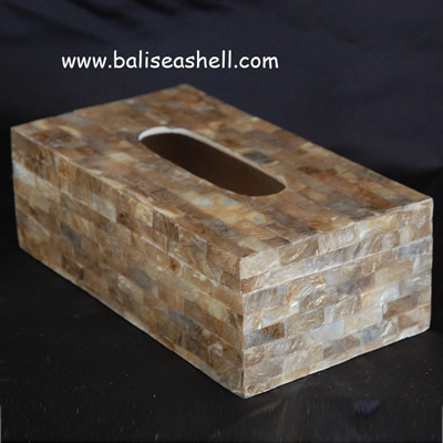 tisue box crfts handmade from bali shell