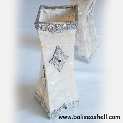 shell vases art luxury with silver