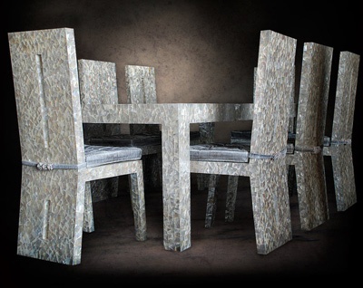 mother of pearl furniture for dining