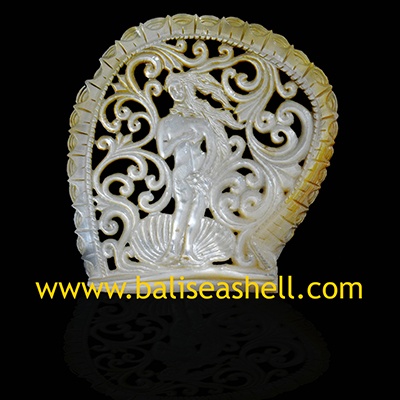 Women In Seashell Carving Ornament Style
