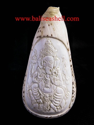 Conus shell carving Ganesha Ornament