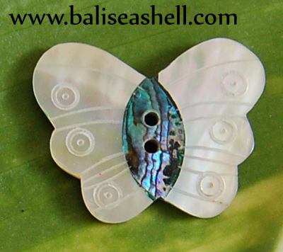 button buterfly art shell paua mop