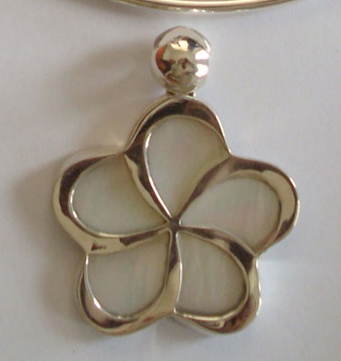 Mother Of Pearl With Silver Pendants
