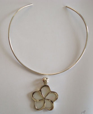 Mother Of Pearl Silver Art Flower